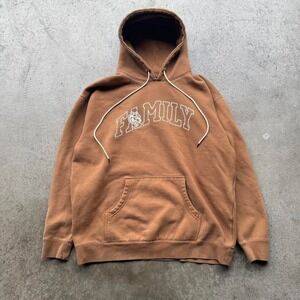 Darc Sports Mocha Brown Family Spellout Hoodie Oversized Gym Baggy